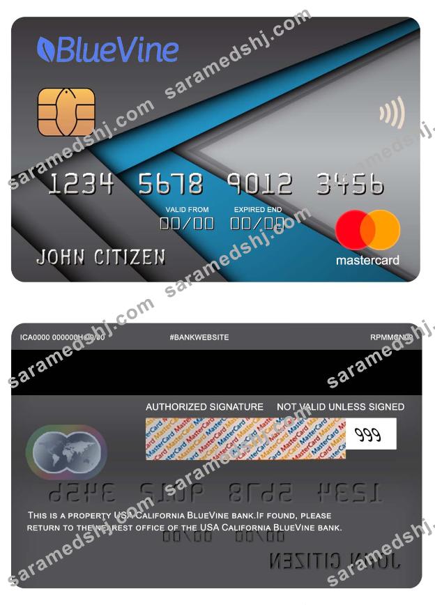 USA California BlueVine bank mastercard